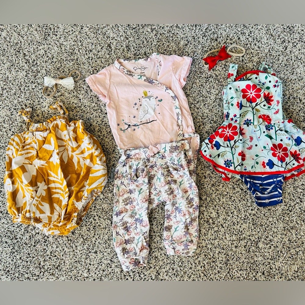 Romper & Outfit with Bows Lot